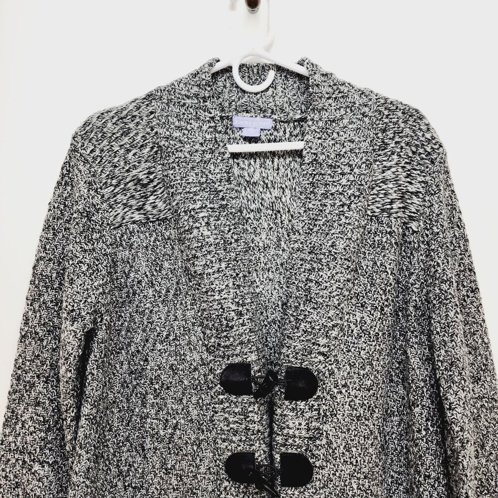 Laura Scott Womens Long Sleeve Knit Cardigan Sweater Toggle Buttons Size L Gray - Picture 11 of 11